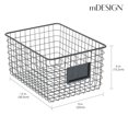 thumbnail image 4 of mDesign Large Steel Kitchen Organizer Basket - Label Slot, 4 Pack, Matte Black, 4 of 9