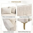 thumbnail image 4 of Tookss 80.5 inch Chenille Sofa With 4 Pillows Easy Assembly Modern Sofa With Metal Legs For Living Room Bedroom Apartment,Beige, 4 of 6
