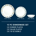 thumbnail image 5 of Corelle Anders 12-Piece Glass Dinnerware Set (Service for 4), 5 of 6