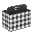 thumbnail image 4 of mDesign Holiday Storage Box for Gift Wrapping/Bows, Buffalo Plaid Black/White, 4 of 6
