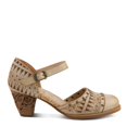 thumbnail image 5 of L'Artiste Women's NIOBELLA Hand-Painted Hook-and-Loop Mary Jane – Geometric Design, Decorative Buckle, Faux Stacked Heel, 5 of 8