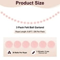 thumbnail image 3 of Uxcell 6.56ft x 1.18 inch Felt Ball Garland, Pom Pom Garland with 30 Balls Light Pink 3 Count, 3 of 6