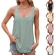 thumbnail image 3 of Camiseta sin mangas para mujer con ojales bordados, cuello redondo, camisetas sin mangas, ajuste holgado, camisas sin mangas de verano, blusa informal fluida, 3 of 5