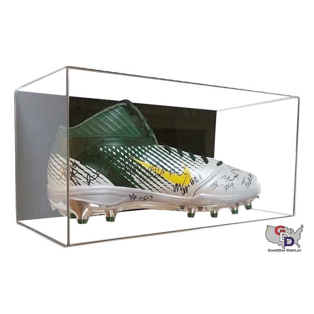 Acrylic Wall Mount Single Large Shoe Display Case Size 17 and Under by GameDay Display Walmart