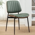 thumbnail image 4 of FOWEOAIU Modern Dining Chairs,Leather Upholstered Side Chairs , Green (Set of 2) ﻿, 4 of 11