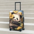 thumbnail image 2 of Lsque Clear Sky Cute Sunflower Panda Printed Luggage Cover, Travel Luggage Protector,Scratch and Dirt Resistant, Fits 18-32 Inch Luggage - Small, 2 of 9