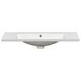 thumbnail image 5 of 36x18" Rectangular 3 Hole Bathroom Resin Sink, Vanity Top Sink Only, Fits 4" Center Faucet, White (Faucet and cabinet not included), 5 of 8