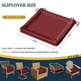 thumbnail image 2 of Kimunuk 2Pcs Outdoor Chair Cushions Slipcovers, 18.5" x 16" Replacement Waterproof Non-Slip Patio Seat Cushion Covers with Handle,Burgundy, 2 of 7