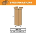 thumbnail image 4 of "ShippingSuppliesByMail INNERLAMP Single Wall Corrugated Storage Box, 12 5/16"" L x 12 5/16"" W x 40"" H, ECT-32, 15/Case", 4 of 5