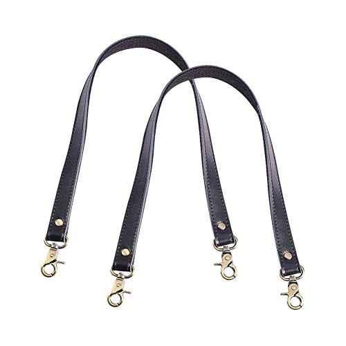 One Pair PU Leather Belt Bag Strap Round Ear DIY Short Purse Strap