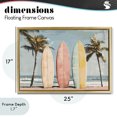 thumbnail image 4 of Stupell Industries Tropical Paradise Surfboard Trio Gold Floating Frame Canvas Art, 25 x 17, by Petals Prints Design, 4 of 8