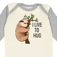 thumbnail image 4 of Inktastic I Live to Hug Cute Sloth on a Branch Boys or Girls Long Sleeve Baby Bodysuit, 4 of 5