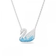thumbnail image 2 of Swarovski 5633856 Women's Swan Medium Blue, White Pendant Necklace, 2 of 4