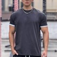 thumbnail image 2 of Men's Short Sleeve Athletic T Shirt Crew Neck Cotton Shirts Classic Top Casual Workout Tees Summer Comfy Clothes, 2 of 4