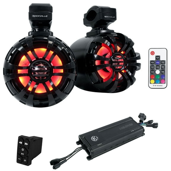 Memphis MX600.6 600w 6 Channel UTV ATV Amplifier Bluetooth LED Tower Speakers