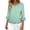Green 3/4 sleeve tshirts, variant on Wang6 Womens 3/4 Sleeve Tops Elegant Crew Neck Ruffle Trim Tshirts Ladies Causal Solid Going out Tees Shirts Orange 0713-3/4 sleeve tshirts XXL