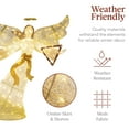 thumbnail image 6 of Best Choice Products 5ft Lighted Outdoor Angel Christmas Decoration for Lawn w/ 140 LED Lights, Harp, Bow, Ground Stakes, 6 of 8