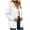 #206-White, variant on Women Long Sleeve Ribbed Texture Shacket Jacket Button Down Hooded Coats Cardigan Outerwear