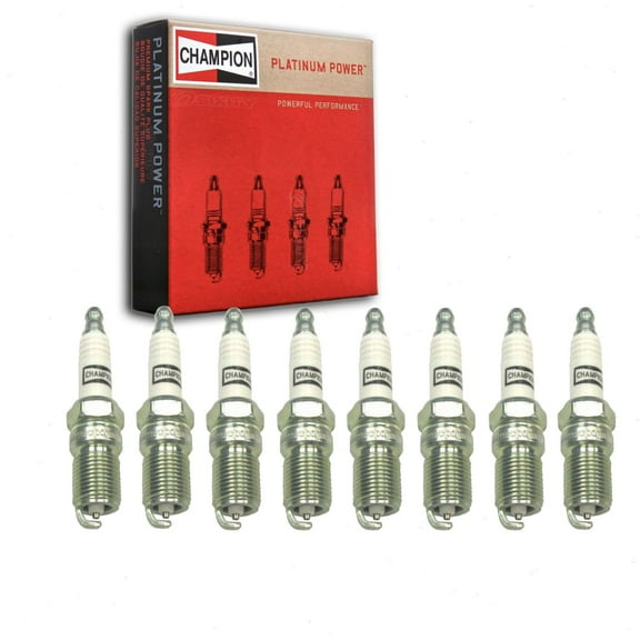 8 pc Champion Platinum Spark Plugs compatible with Chevrolet Corvette 6.2L 7.0L V8 2006-2013