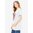 thumbnail image 3 of Woman Within Plus Size Americana Kangaroo Pocket Tee, 3 of 6