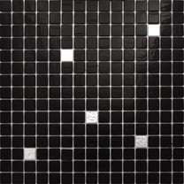 Mingles 12 in. x 12 in. Glossy Black and White Glass Mosaic Wall and Floor Tile (20 sq. ft./case) (20-pack)