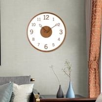 Modern Wall Clock Decorative Clocks for Walls Minimalist Wall Hanging Clock Acrylic Wall Clock for Bathroom Bedroom Office Living Room Decor Teak color