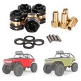 thumbnail image 5 of Brass Extended Wheel Hub Adapter Axle Counterweight for Axial SCX24 JLU Deadbolt C10 Upgrades, 5 of 5