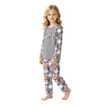 thumbnail image 5 of Halloween Family Pajamas Set Long Sleeve Crew Neck, Soft Matching Halloween Pajamas with Ghost Pumpkin Bow Print, Cute Family Halloween Pajama Set Sleepwear, 5 of 7
