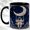 Black, variant on Astronaut Crescent Moon Coffee Mug, Starry Space Mug, Ceramic 11 oz