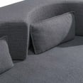thumbnail image 5 of Folding Sofa Bed, Convertible Teddy Fabric Floor Sofa Sleeper Futon, Multi-Functional Foldable Double Sofa for Living Room Guest Office Apartment, Dark Grey, 5 of 7