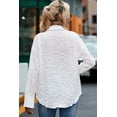 thumbnail image 3 of Chemise Texturée à Carreaux Froissée Blanche pour Femmes, 3 of 5