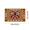 thumbnail image 3 of Beautynvta Patriotic Bow & Star Doormat, Red White Blue Independence Day Non-Slip Absorbent Rug for Indoor Outdoor Bathroom and Entrance Decor, 15.7x23.6 Inch, 3 of 6