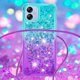 thumbnail image 4 of Funda para Samsung Galaxy A04E Brillantina Líquida Divertida Reluciente y con Cristales en Movimiento Cuerpo Cruzado con Cordón Ajustable, 4 of 5
