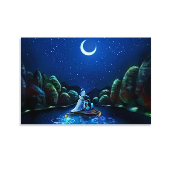 A Whole New World - Aladdin Canvas Art Poster And Wall Art Picture Print Modern Family Bedroom Decor Posters,Unframe-style,24x36inch(60x90cm)