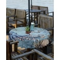 thumbnail image 2 of Hokiten Outdoor Tablecloths with Umbrella Hole & Zipper, Octopus Round Tablecloths 60 Inch, Blue Ocean Vintage Starfish Shell Fish Coral Waterproof Table Cloth, Patio/Pool/Picnic Table Covers, 2 of 7