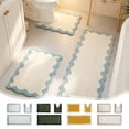 thumbnail image 6 of Bathroom Rugs Sets 3 Piece Black Non-Slip Cute Absorbent Long Bath Mat with U-Shaped Contour Toilet Rug Fun Machine Washable Shaggy Bathroom Mats for Bathroom Tub Shower, 6 of 6