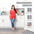 thumbnail image 6 of KOKHUB Kitchen Mat,1/2 Inch Thick Cushioned Anti Fatigue Waterproof Kitchen Rugs,Comfort Standing Desk Mat, Kitchen Floor Mat Non-Skid & Washable for Home, Office, Sink,"17.3x60"- Grey, 6 of 7
