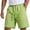 (New72)Green, variant on Men's Casual Seersucker Shorts Plus Size Plain Elastic Waist Drawstring Everyday Shorts Breathable Trendy Summer Workout Shorts for Men