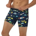 thumbnail image 3 of Xecao Funny Spaceships Print Boxer Briefs for Men's Stretch Moisture-Wicking Underwear, Mid-Rise Classics breathable fabric, 3 of 7
