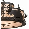 thumbnail image 3 of Meyda Tiffany 200517 Moose At Dusk 4 Light 24" Wide Semi-Flush Drum Ceiling Fixture -, 3 of 7