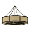 thumbnail image 4 of Meyda Tiffany 149154 Smythe Craftsman 30" 5 Blade Indoor Ceiling Fan - MultiColor, 4 of 5