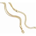 thumbnail image 3 of 14K Gold Plated Dainty Layering Necklaces for Women | Snake Chain, Curb Link, Paperclip Layered Chains | Trendy Layering Necklace, 3 of 4