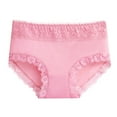thumbnail image 2 of 6 Pack Womens Underwear Plus Size Crotch Skin Tight Belly Lifting Waist Lace Hem High Waist Breathable Stretch Panties, 2 of 3