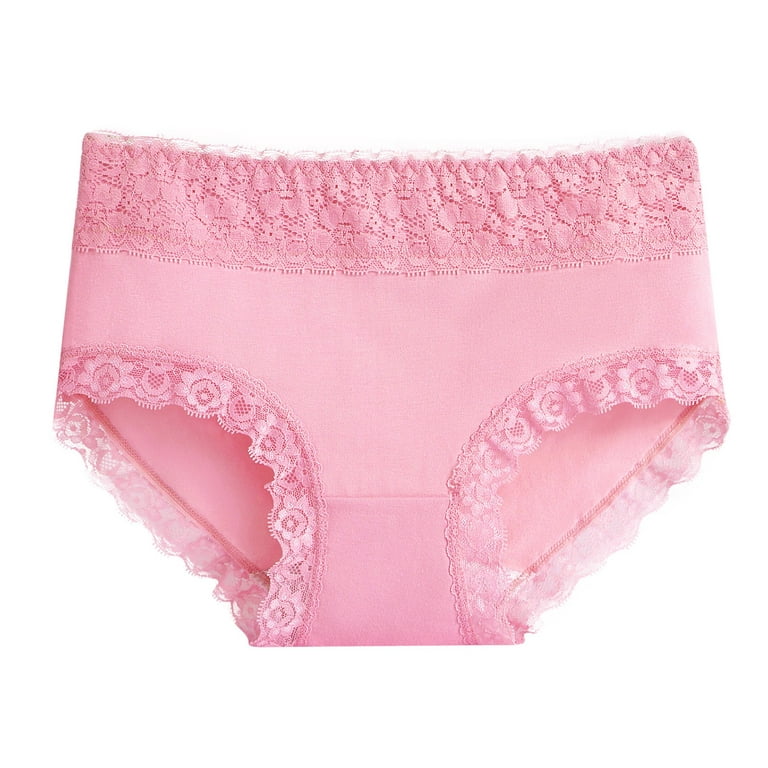adviicd Lingerie Women's Underwear Lollipop Traditional Cotton Briefs Pink  XX-Large