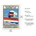 thumbnail image 2 of Batavier Line - Passenger Service Rotterdam to London - Vintage Ocean Liner Travel Poster by C. Claussen c.1928 - Master Art Print 10in x 14in, 2 of 4