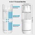 thumbnail image 5 of Morfone Travel Bottles for Toiletries, 4 in 1 TSA Approved Travel size Containers for Toiletries,Leak Proof Refillable Liqus Shampoo And Conditioner Travel Essentials toiletry Bottles(White), 5 of 8
