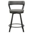 thumbnail image 3 of Pemberly Row Metal Counter Height Swivel Stools in Dark Gray (Set of 2), 3 of 5