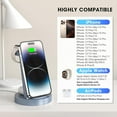 thumbnail image 6 of ETEPEHI Wireless Charger - 3 in 1 Charging Station Compatible for iPhone & iWatch - Charging Stand Dock for AirPods (Blue), 6 of 6