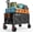 Black, variant on Folding Wagon Cart, 150L Collapsible Utility Wagon with 220lbs Capacity, All-Terrain Wheels with Brakes, 600D Oxford Fabric, Portable Garden & Camping Wagon with Cup Holders