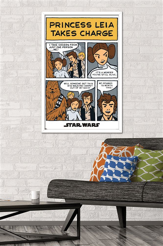 Star Wars: A New Hope - Comic Panel Wall Poster, 22.375" x 34", Framed